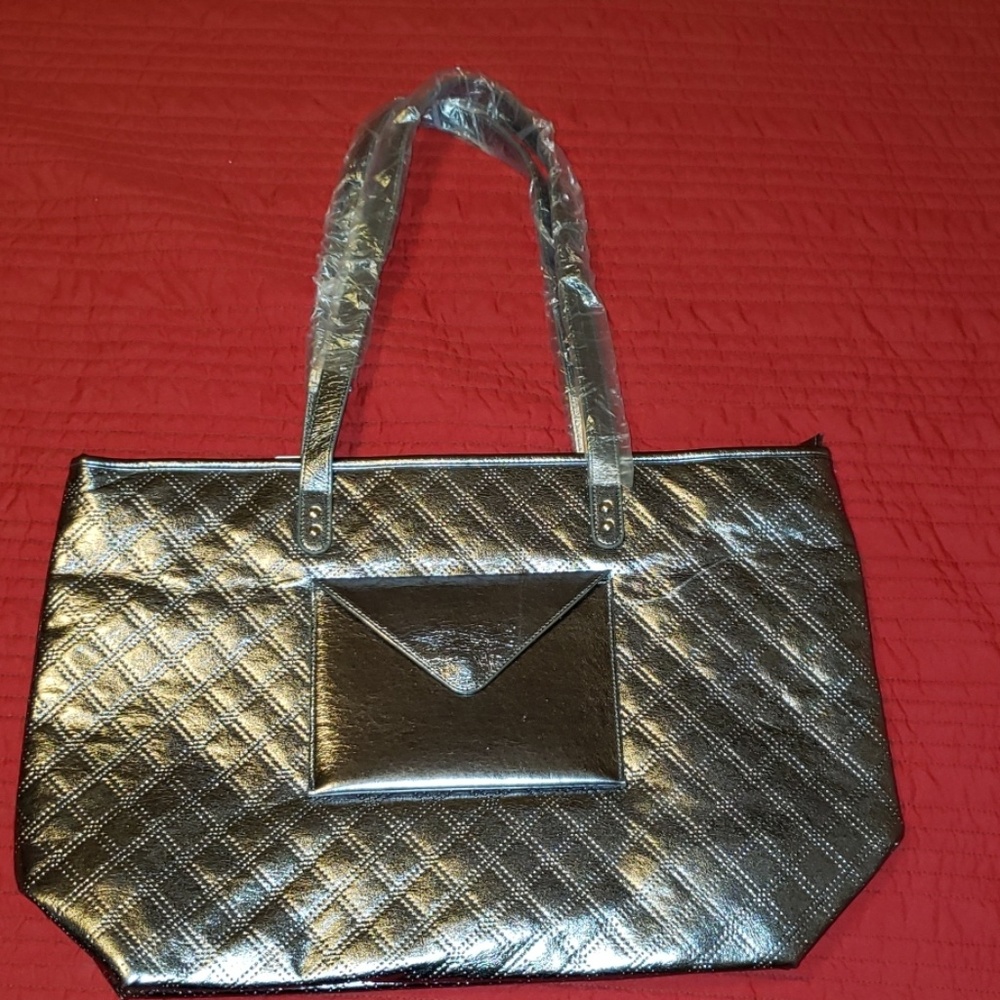 Bath and body works silver tote